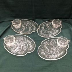 Vintage Federal Glass Co. Hospitality Snack Plates 