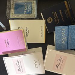 Dior , Chanel , Versace Perfum Samples