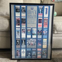Twenty-Five Years of Super Bowls Poster NFL Football