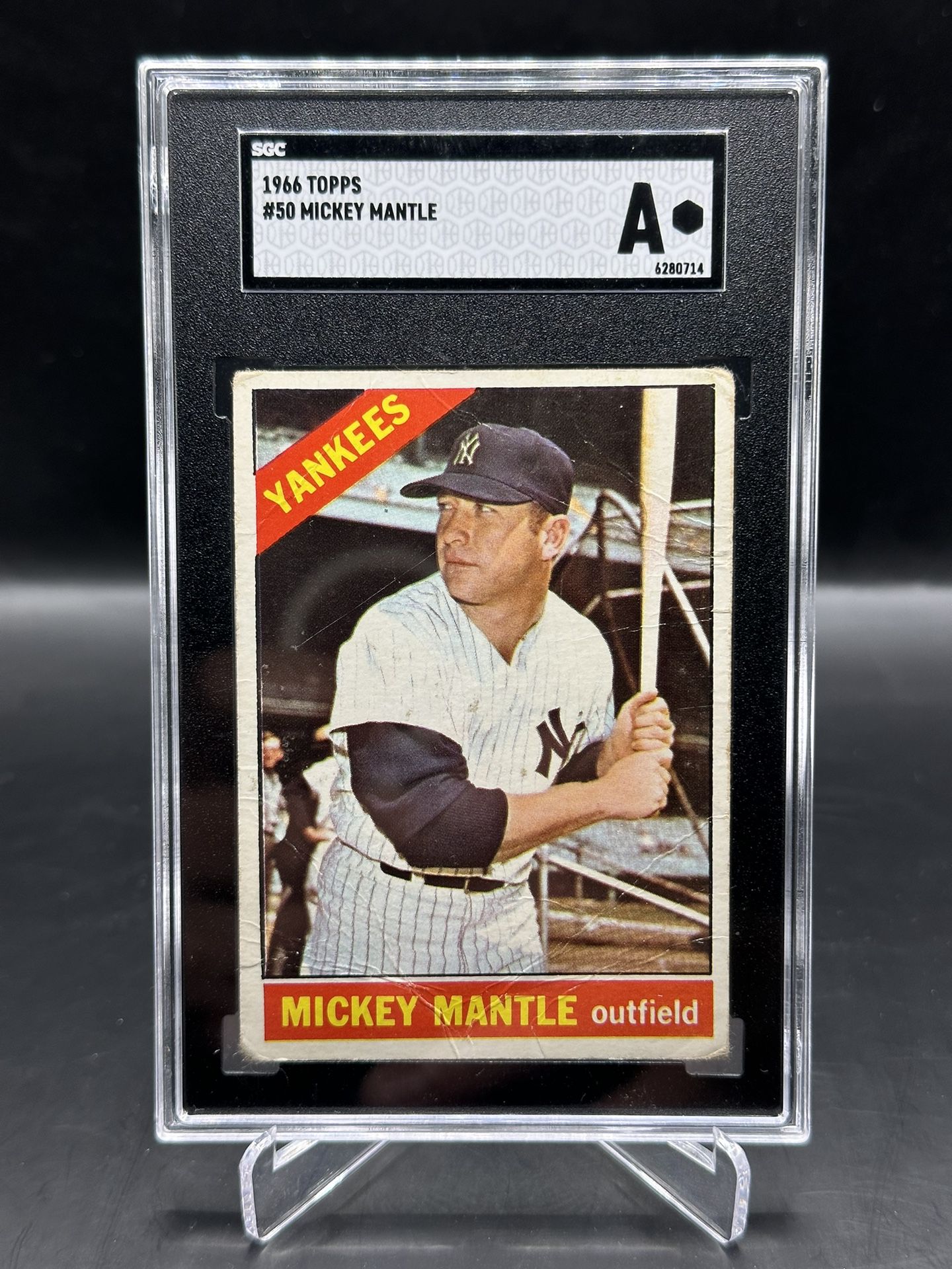1966 Topps Mickey Mantle SGA Authenticated