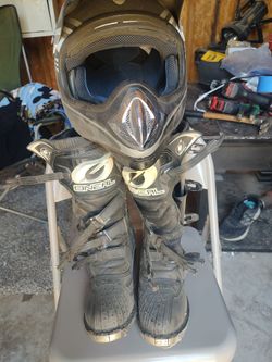 Boots and helmet