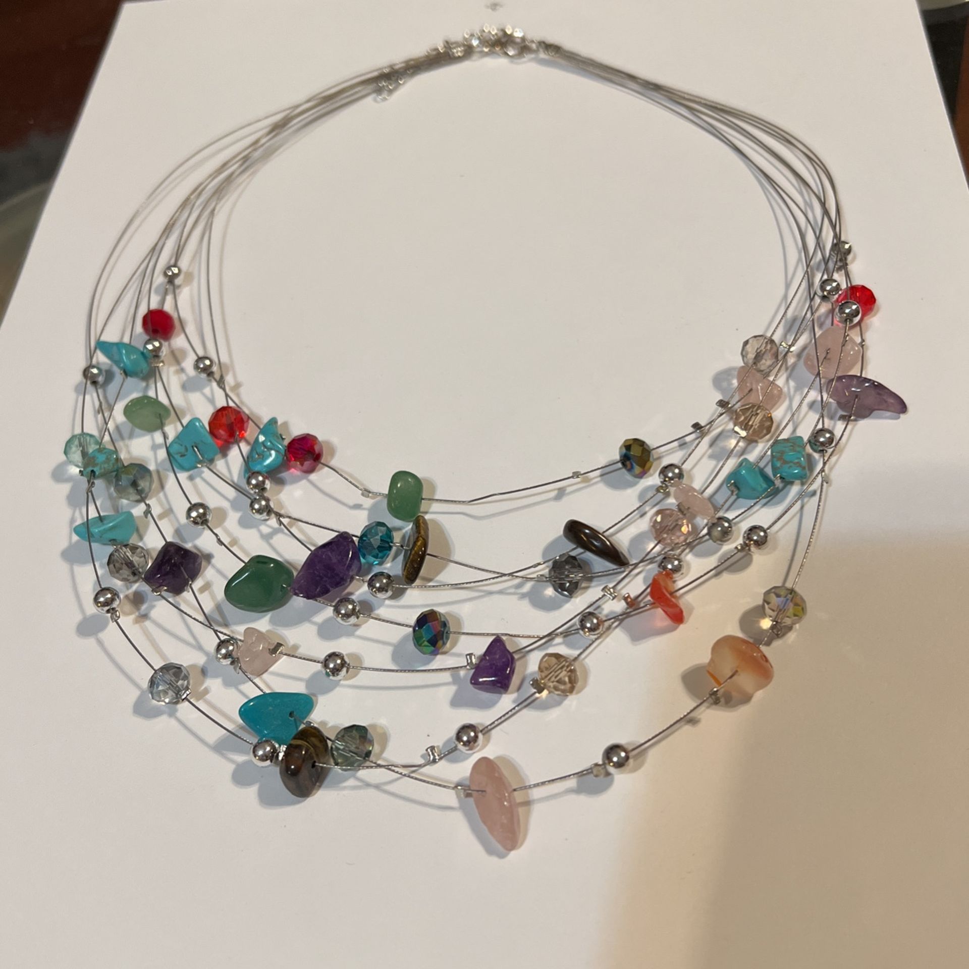 GENUINE EARTH MINED SLEEPING BEAUTY TURQUOISE WITH CARNELIAN GREEN CHALCEDONY AND OTHER GEMSTONES ALL REAL