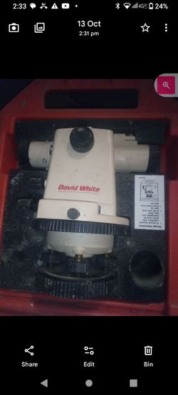 David White Automatic Optical Level