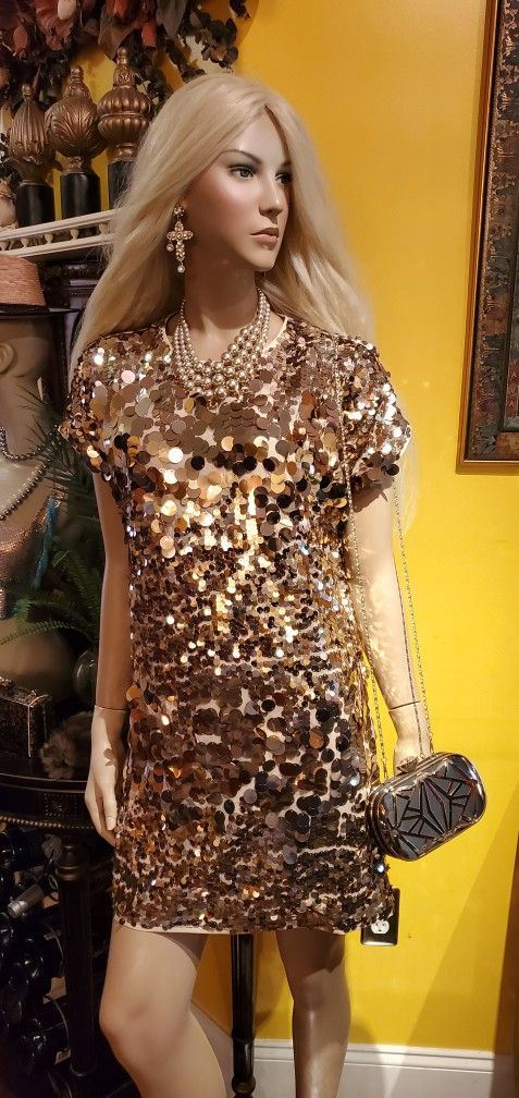 Golden Sequin Dress
