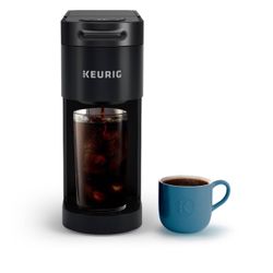 Keurig K-Iced Plus Single-Serve Coffee Maker Black: Automatic Shut-Off, Brews Iced Coffee, Fits Travel Mug, 46 oz Capacity