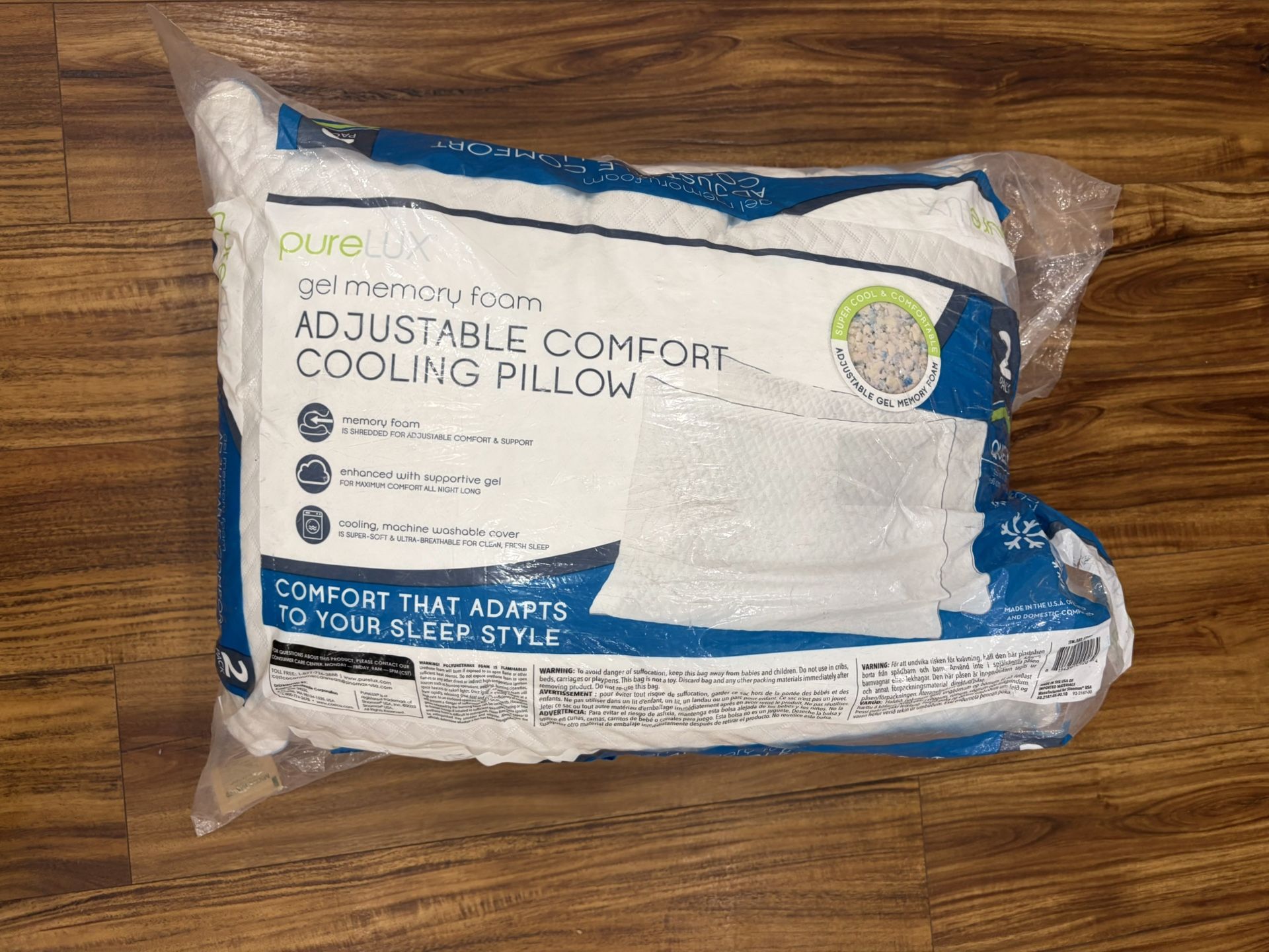 Purelux Gel Memory Foam Pillows