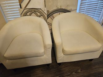 White Leather Chair Set