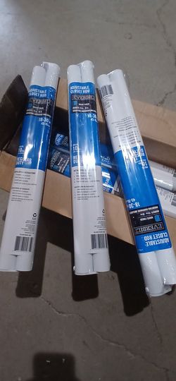 Closet Rod 18-30 Inch White (Lot of 10)