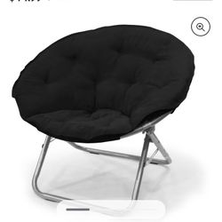 All Black Brand New Saucer Chair 