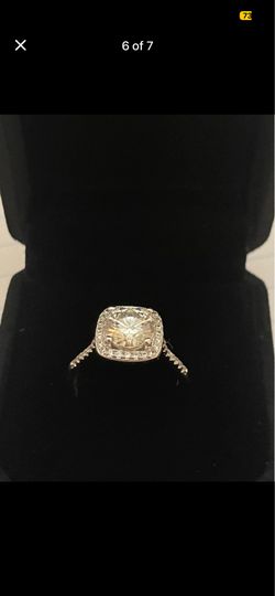 2 Ct  Moissanite Engagement Ring 925 Sterling Silver Size 7 Perfect for birthday, engagement