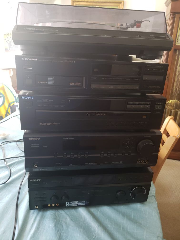 Various stereo equipment for sale