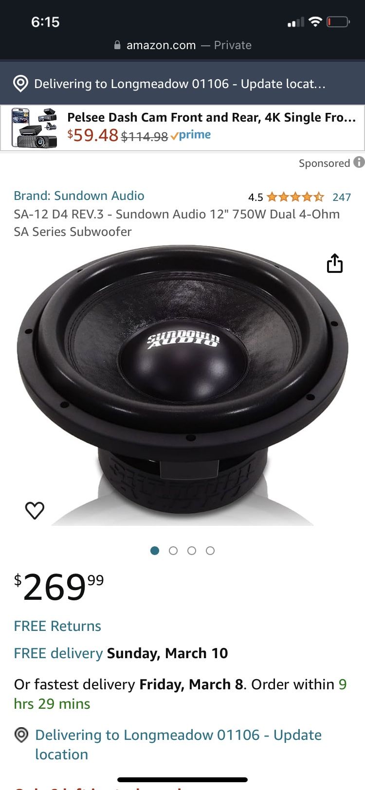 2 12” Sundown Speakers