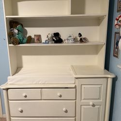 Changing Table / Dresser / Shelf System - White