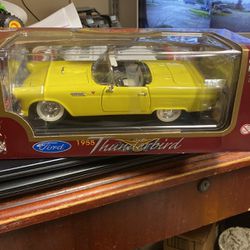 1955 Ford Thunderbird Withhardtop Die Cast 1/18 Scale Brand New In Box Comes With Hardtop Perfect Condition 