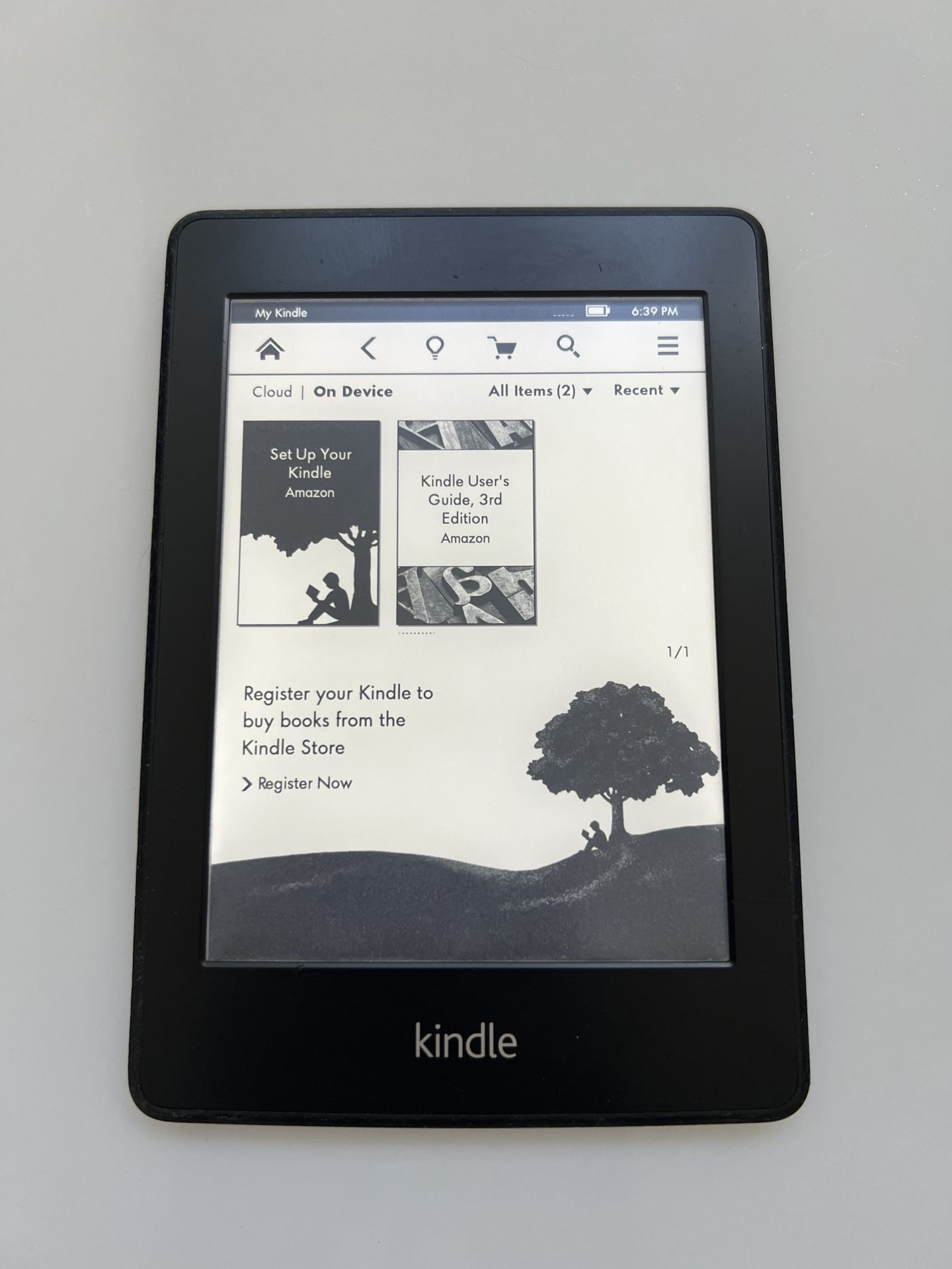 Amazon Kindle Paperwhite 5th Generation 2GB Wi-Fi 6in w/ Charger - $25