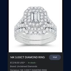 Gorgeous 14K 3.00CT DIAMOND RING