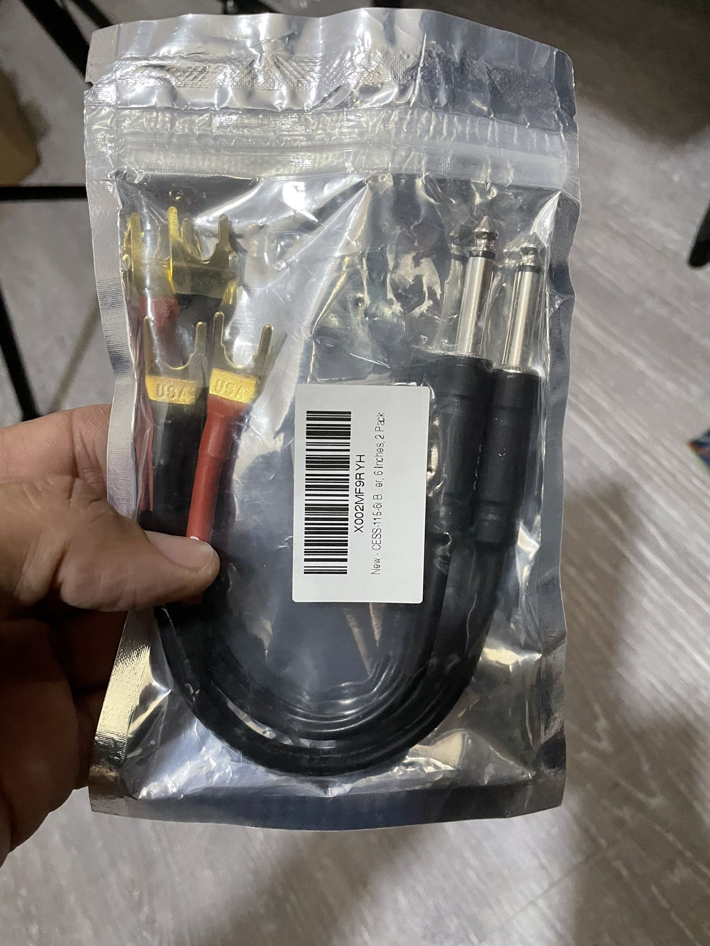 Speaker cords for amplifier new set