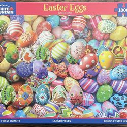 White Mountain 1000 Piece Jigsaw Puzzle Easter Eggs
