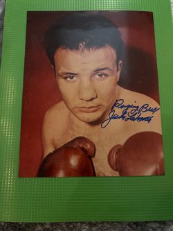 Jake LaMotta Signed 8x10 Color Photo Autographed "Raging Bull" HOF Boxing Legend
