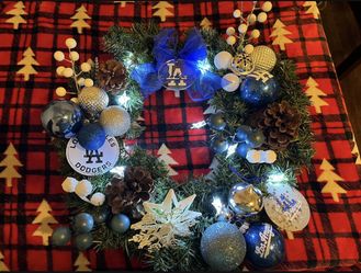 Custom made Dodger wreaths