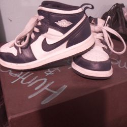 Toddler Jordan 1 (Blue & White), Jordan 1 (Black), Jordan  Retro 10, Jordan 7 (Black,Purple,Orange)