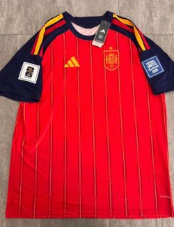 Spain 2026 World Cup Fan Version(Loose Fit) size 4XL(61cm Chest- fits like 2XL) Home Jersey