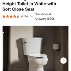 Gleam 12 in. Rough In 2-Piece 1.28 GFP Single Flush Elongated Chair Height Toilet in White with Soft Close Seat