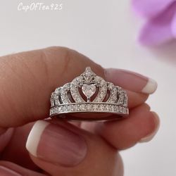 Brand New Sterling Silver 925 Queen Crown Ring (size 6,7,8,9)
