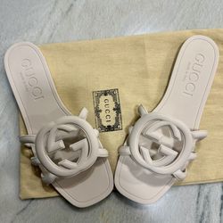 New Gucci Interlocking G Slide Women’s Sandals Size 10