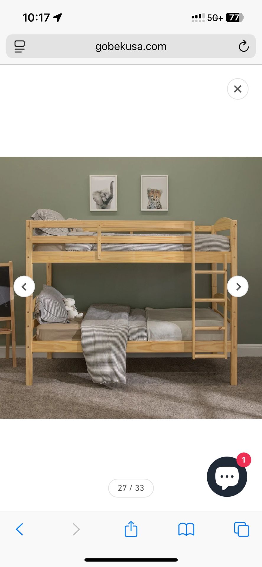 Brand new Transitional Bunk Beds - Wood