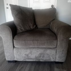 Single Upholstered Armchair With Matching Pillow