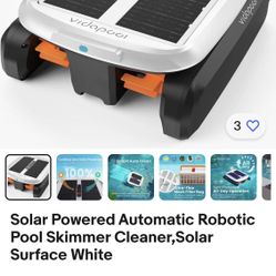 Vidapool Solar Powered Automatic Robotic Pool Skimmer Cleaner- Brand new
