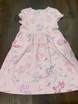 Girls pink unicorn dress size 10/12 by wonder nation #23