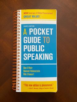 A Pocket Guid To Public Speaking Fourth Edition