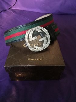 Gucci Black Green Red Signature Web Belt 95/38 32-34