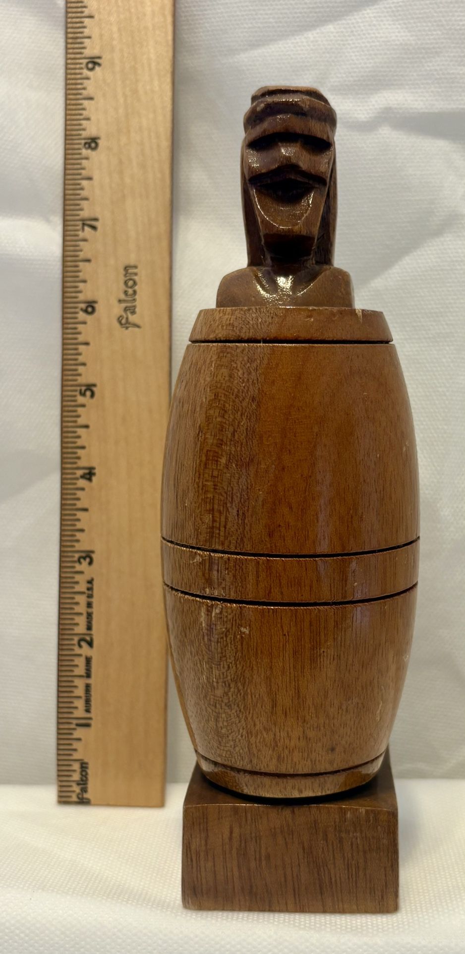 1960s Man Philippines Barrel Novelty figurine Wooden
