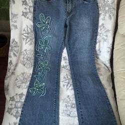 Y2K Embroidered Jeans 