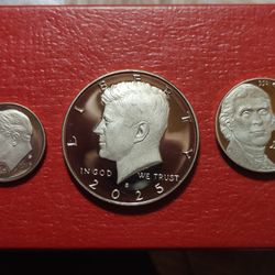 2025 S Clad Proof Kennedy, Clad Proof Dime, & Proof Jefferson Nickel