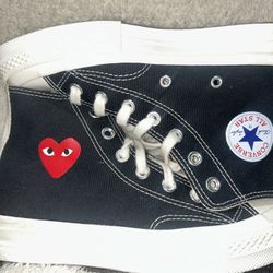 Black Converse Little Heart High