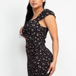 Black Floral Dress (xsmall)