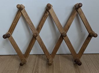 Vintage Accordion Peg Rack