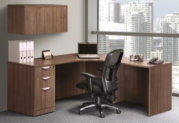 L. Shaped Computer Desk With Storage.
