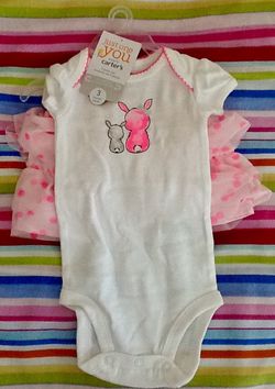 Carter's Shirt & TuTu Set & Sweater (3 Months)