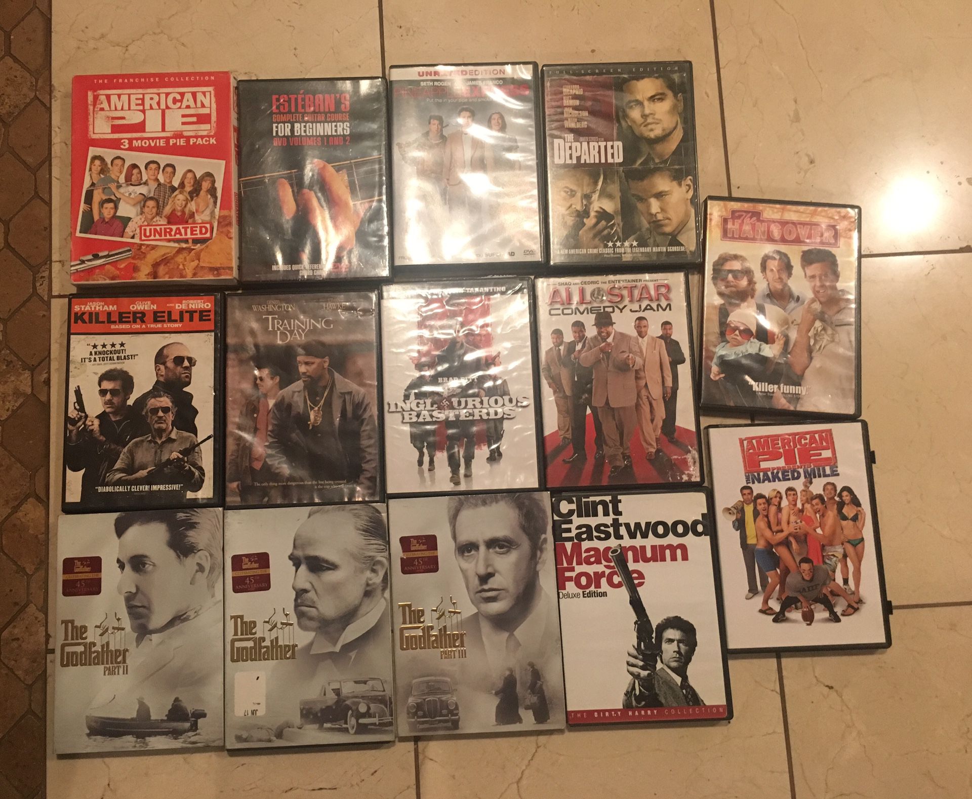 The Godfather movies. lot of ( 15)