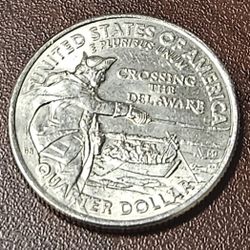 2021 P Washington Crossing the Delaware Quarter Die Crack Error