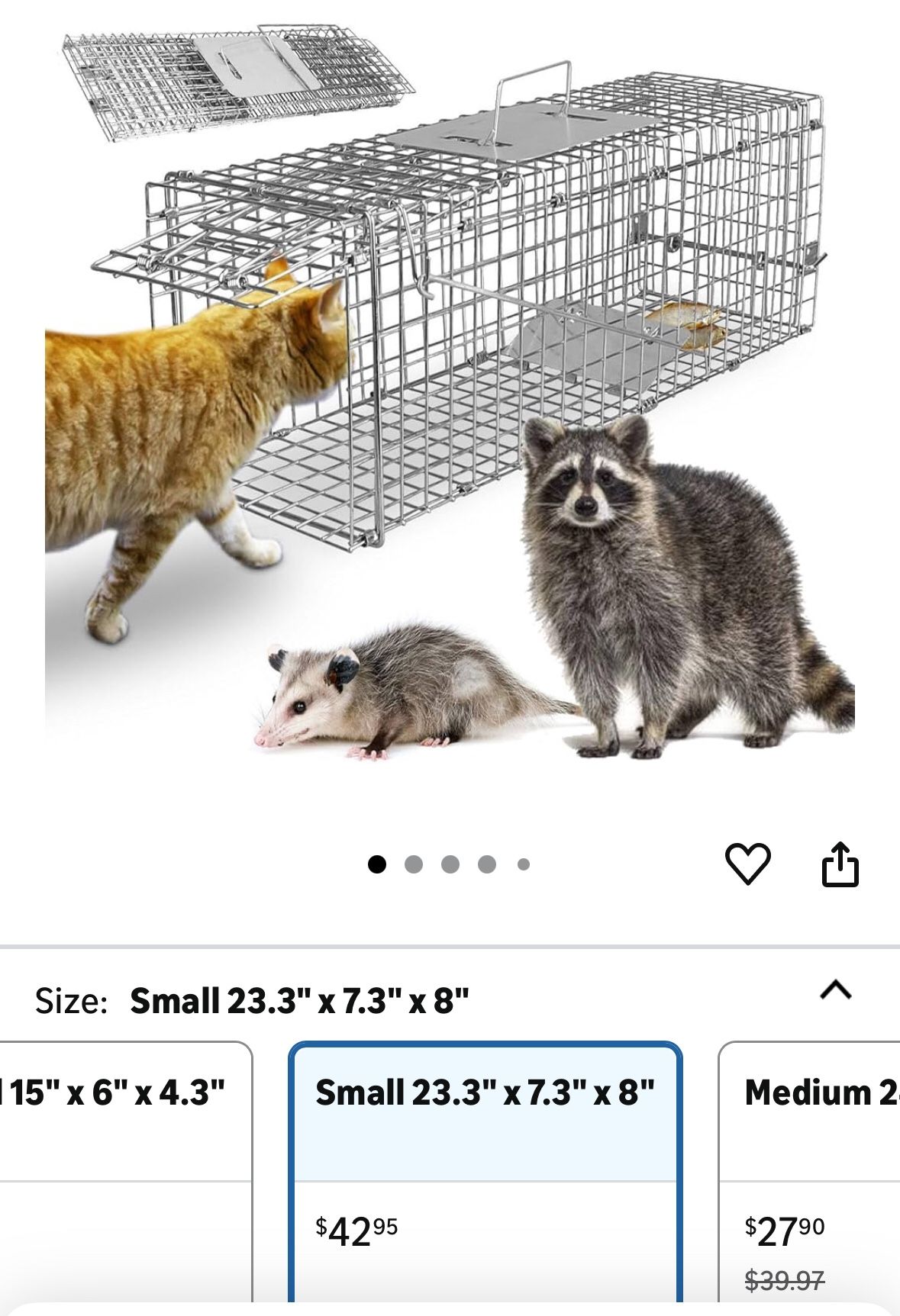 New Small Humane Animal Trap