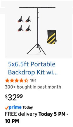 5x6.5ft Portable Backdrop Stand Kit