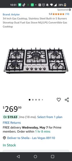 34 Inch Gas Cook Top