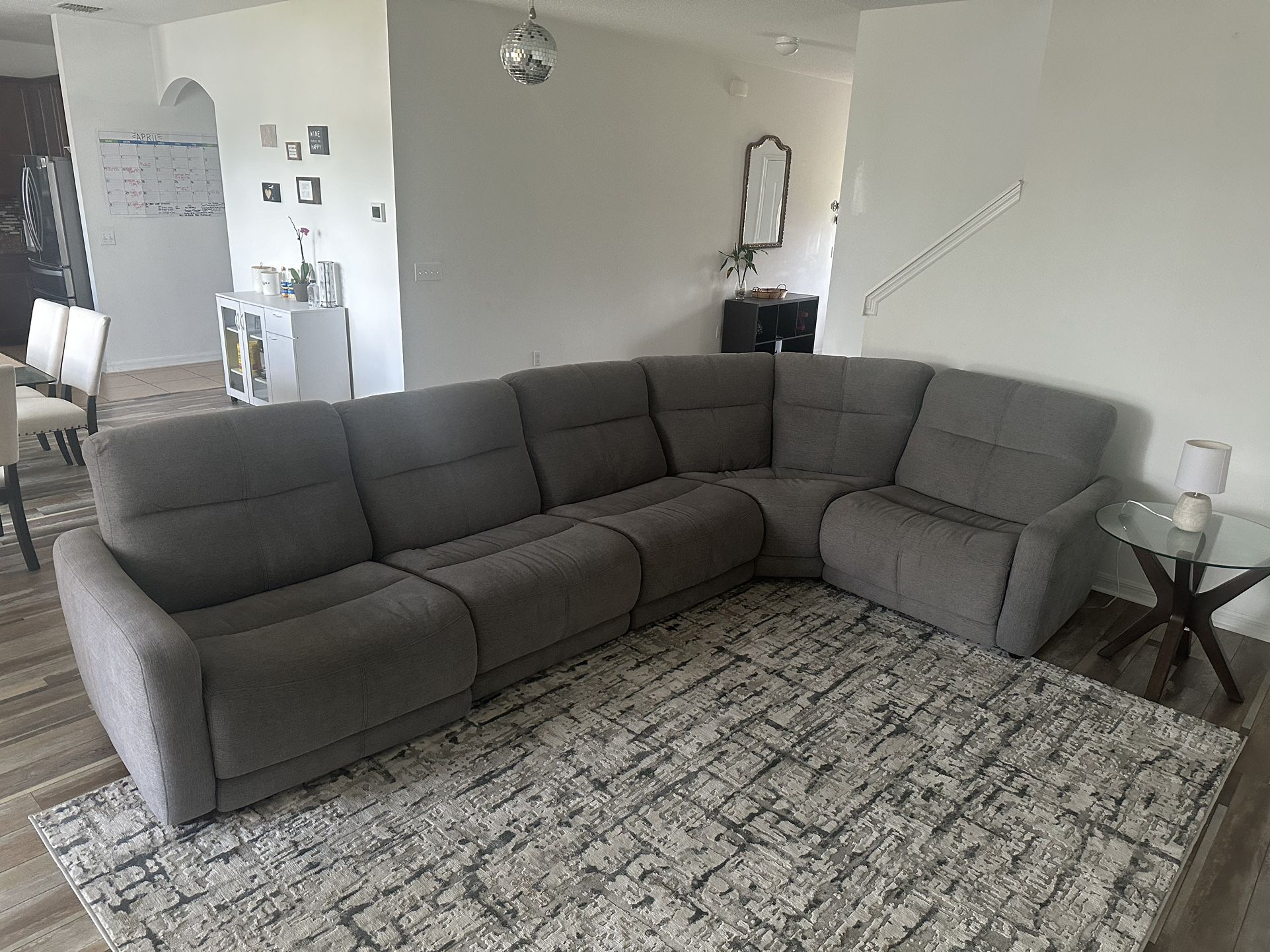5pc Reclining Sectional Couch