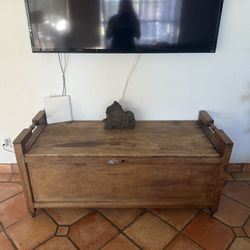 1800s Wooden Brown Chest